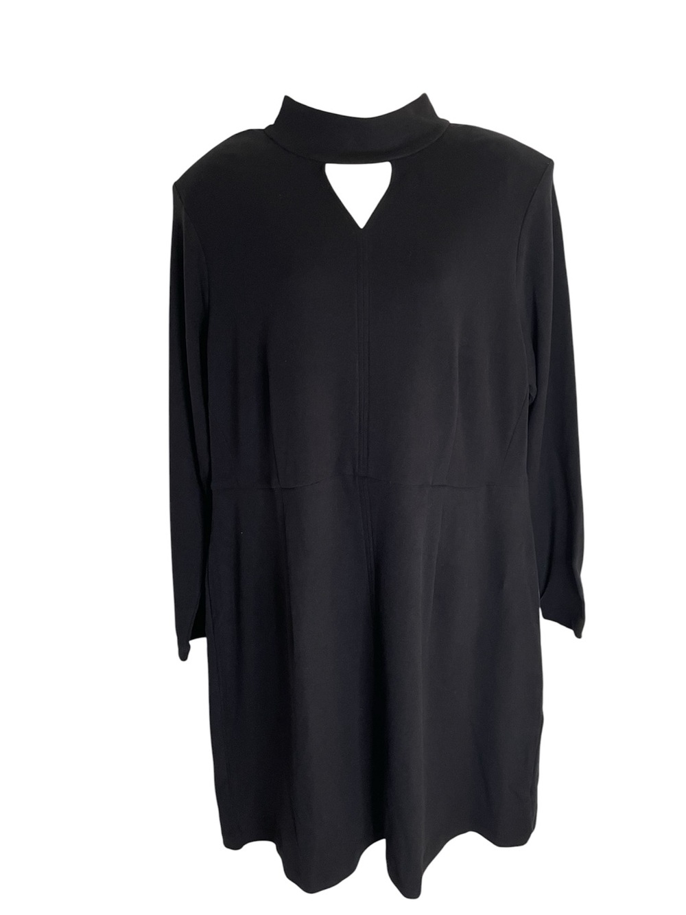 CAbi Black Keyhole Mock Neck Women's 'Harper' Dress Size XXL Zippered Back New